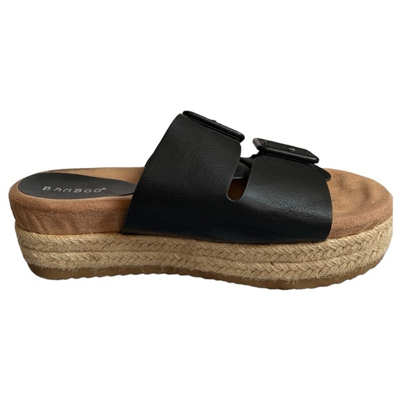 🎉 Bundle 3/$10 Bamboo Buckle Slides Women’s Size 7 - Picture 11 of 11